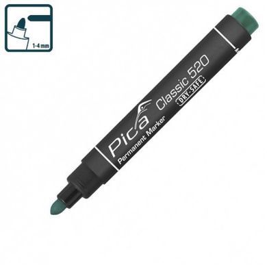 Маркер перманентний Pica Classic Permanent Marker bullet tip, зелений