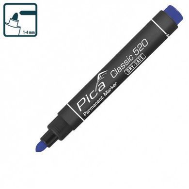 Маркер перманентний Pica Classic Permanent Marker bullet tip, синій