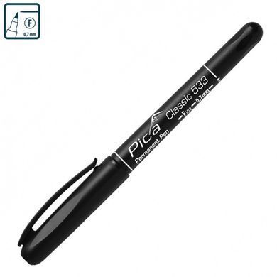 Маркер перманентный Pica Classic 533/46 Permanent Pen FINE, ультратонкий чёрный